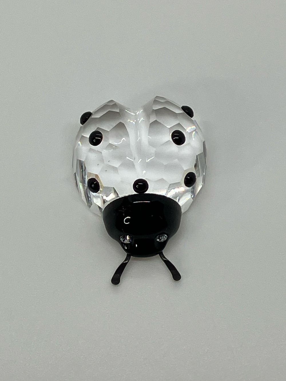 Swarovski Crystal LadyBug Lady Bug Mini 190858 Clear Crystal Black Head & Spots - Picture 2 of 10